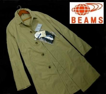 ◆A127 新品 定価25，920円 ビームス BEAMS 撥水性 DICROSステンカラーコート XL スプリングコート