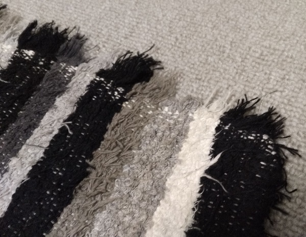 ★送料込★Jarapa ラグ モノトーン/Monotone ボーダー柄 グレー系ブラック系 170×240cm ハラパ