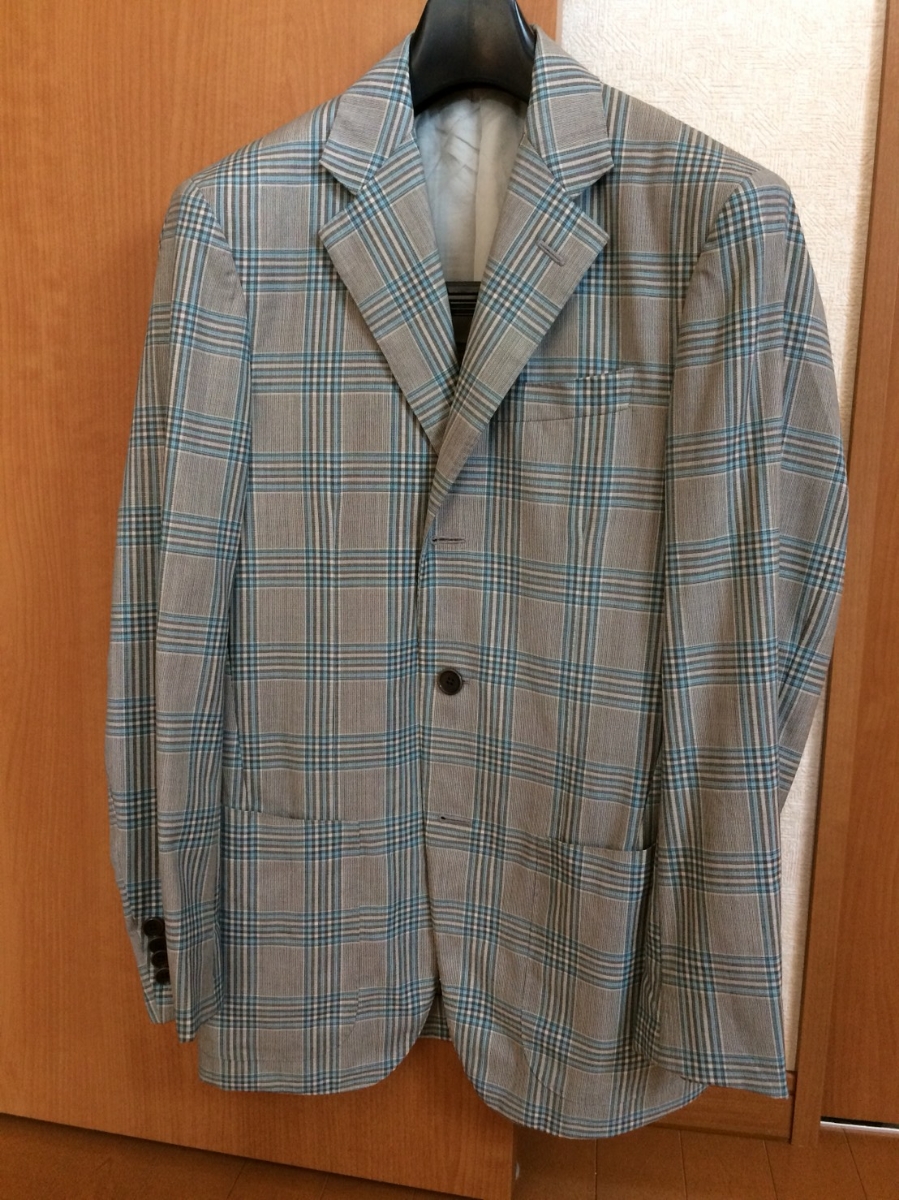 CARUSO CARUSO カルーゾ ジャケット チェック グレー 春夏 44 ベル