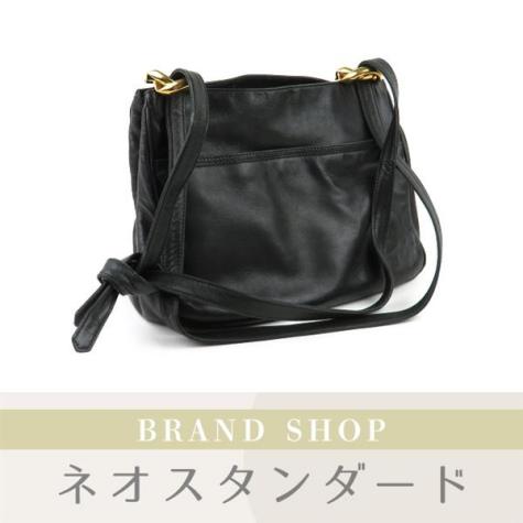 ロエベ ナッパ ラムレザー ショルダーバッグ ブラック 保存袋付き 