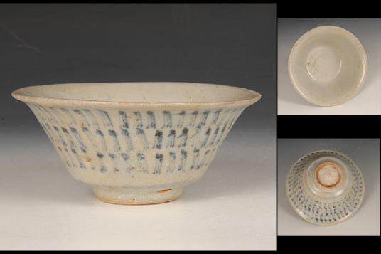 安南染付茶碗 □温かな雰囲気！安南染付茶碗 15世紀□ ot30