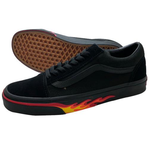 格安VANSバンズOLD SKOOLオールドスクール(FLAME WALL)ブラック 28.5cm