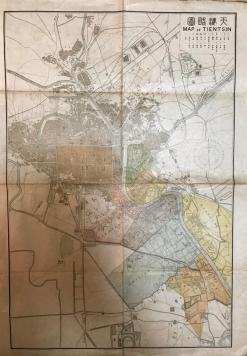 【天津略図】 1枚　■支那朝鮮韓国台湾満洲古地図市街図地形図史料