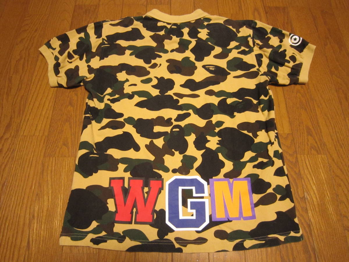 184-80/A BATHING APE/エイプ/迷彩/イエローカモ/シャーク/ポロシャツ