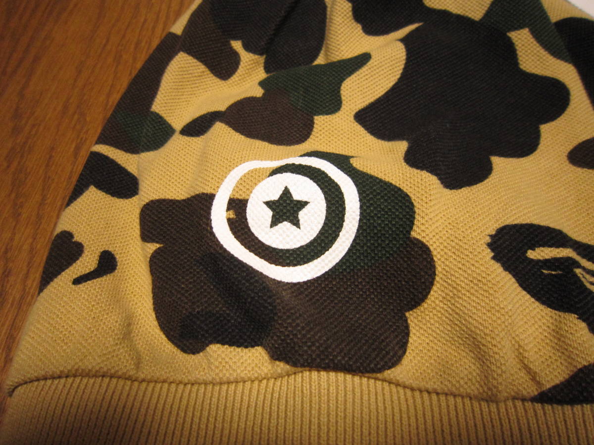 184-80/A BATHING APE/エイプ/迷彩/イエローカモ/シャーク/ポロシャツ