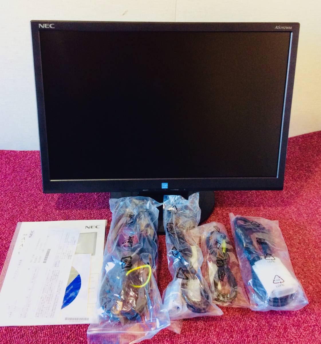 F-(2)【未使用品】NEC 19型 ワイド液晶ディスプレイ 1点☆新古美品