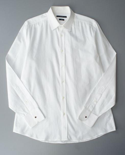 Sr8297スイス製*グッチ/GUCCI*slim/メンズ/白シャツ/長袖シャツ 