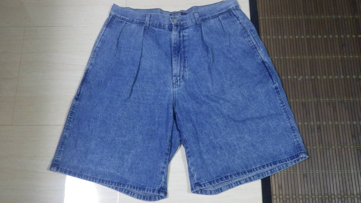 Polo 90s ralph lauren デニムショートパンツ 32 送164円 USA製