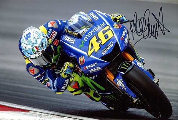 バレンティーノ・ロッシ 直筆サインフォト ケース証明書付 MotoGP