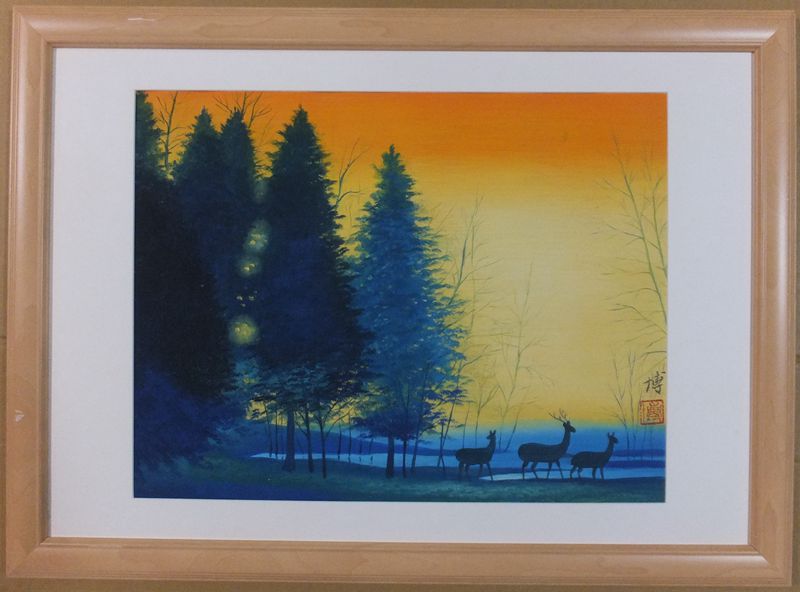 人気，限定セール 品 千住博 風景 肉筆保証品 日本 額付(自然、風景画)｜売買されたオークション情報、yahooの商品情報をアーカイブ公開 - オークファン 自然、風景画