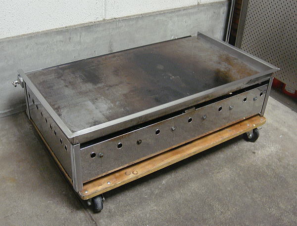 ○中古 税込 業務用 プロパンガス LPガス用 グリドル 鉄板焼き機 90x50