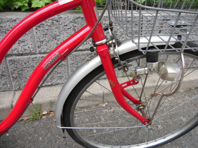 ◆整備/清掃済！D36◆明るいLEDライト◆26インチ◆赤◆ファッションサイクル◆中古自転車◆100％組立発送◆激安SALE品！！