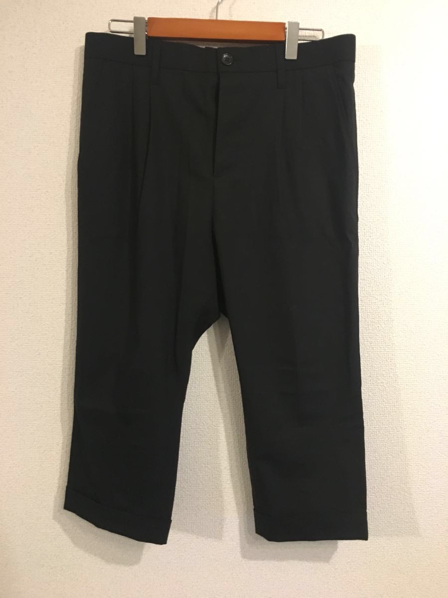 [ＴＡＩＴＥＮＧ] ハーフパンツ メンズ 7分丈 クロップド 【STUDIOUS】スラックス（七分）【黒/ブラック】