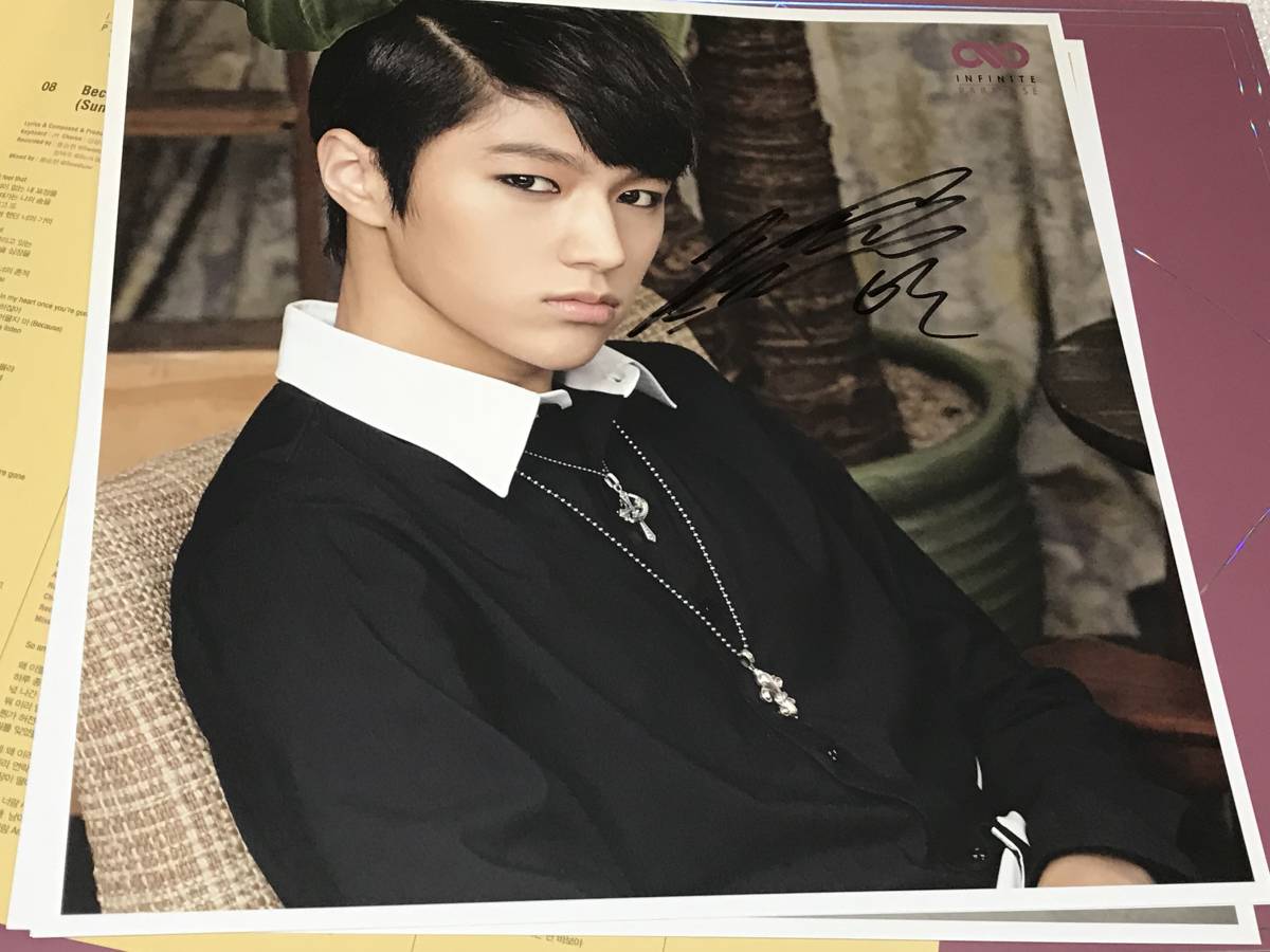 INFINITE(2回)＠韓国1集リパッケージ「Paradise」限定盤LP＠直筆サイン