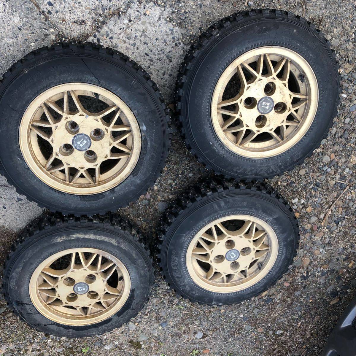 ダンロップスパイクタイヤ175⁄80⁄14 ダンロップ51Rフルピン155/80-13 