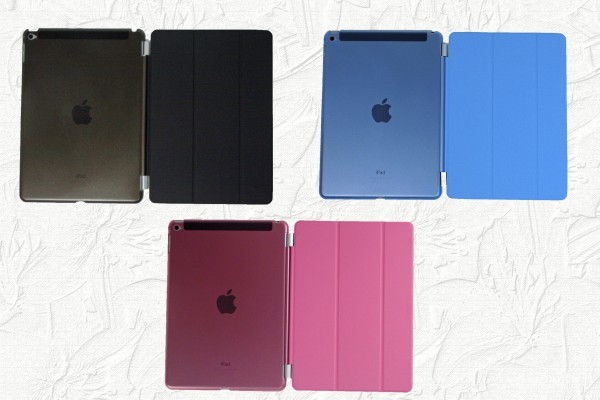 「3色選択」新品ipad air2ケース、スマートカバー3色　黒色、水色、ピンク色送料無料_1
