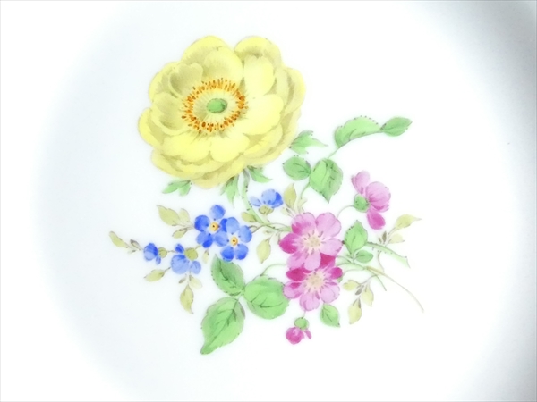 N218 Meissen マイセン ハンドペイント フラワーブーケ プレート