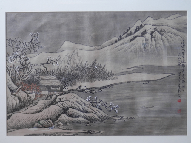 翌檜屋 お宝発見 水墨画 中国の風景 漢詩 雪 冬山水画 在銘 落款有り 東屋 小船 678 865 額付き Ag916 水墨画 売買されたオークション情報 Yahooの商品情報をアーカイブ公開 オークファン Aucfan Com
