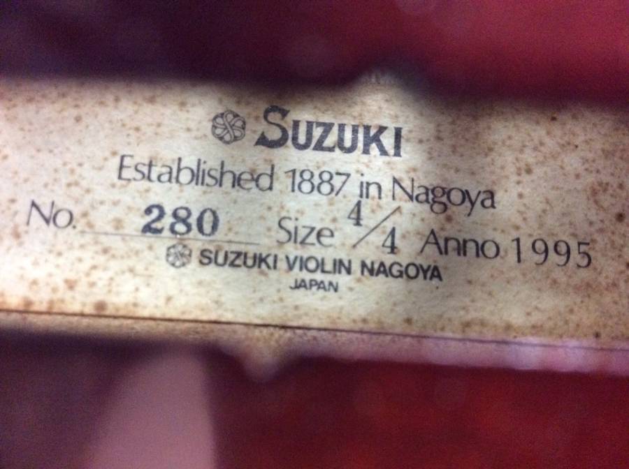 SUZUKI VIOLIN No，280 Anno1995 4/4バイオリン☆現状品 SUZUKI