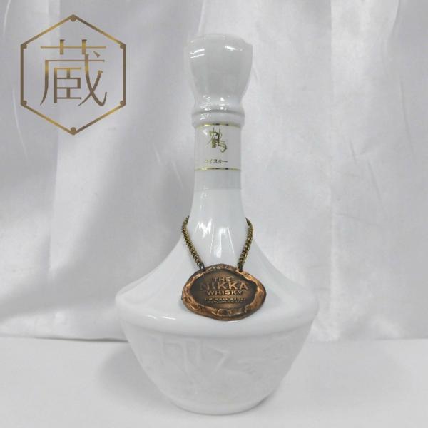 鶴 NIKKA 白陶器 ニッカ 陶器ボトル 700ml ウイスキー 未開栓古酒