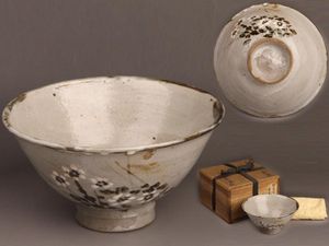 横井米禽 三傑會 天目 茶碗