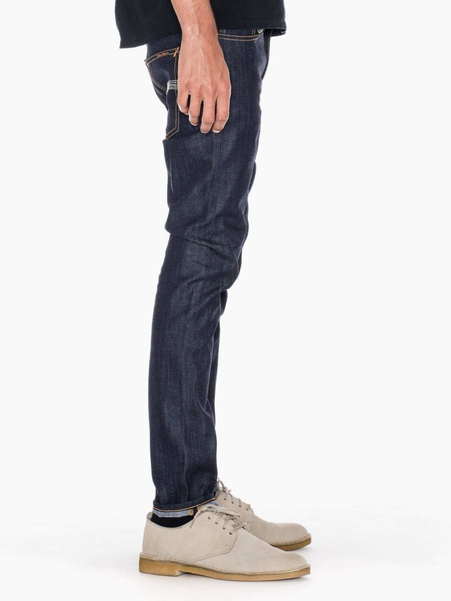 NUDIE JEANS ヌーディージーンズ THIN FINN ORGANIC DRY ECRU EMBO 