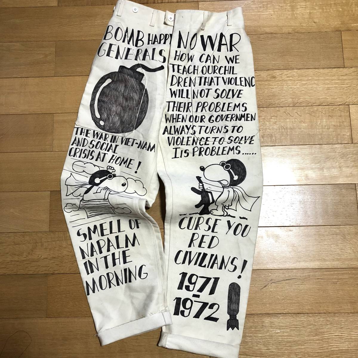スヌーピーイラスト 厚手ワークパンツ L Xl ウエスト９０cm 太め イージーパンツ デニム 白 メンズ Xlサイズ以上 売買されたオークション情報 Yahooの商品情報をアーカイブ公開 オークファン Aucfan Com
