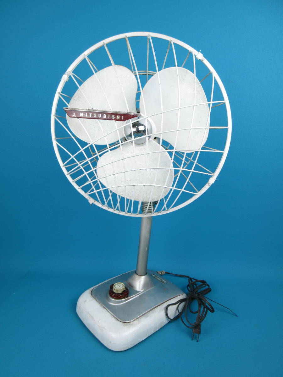 昭和レトロ】三菱 扇風機 白 動作確認(扇風機)｜売買された