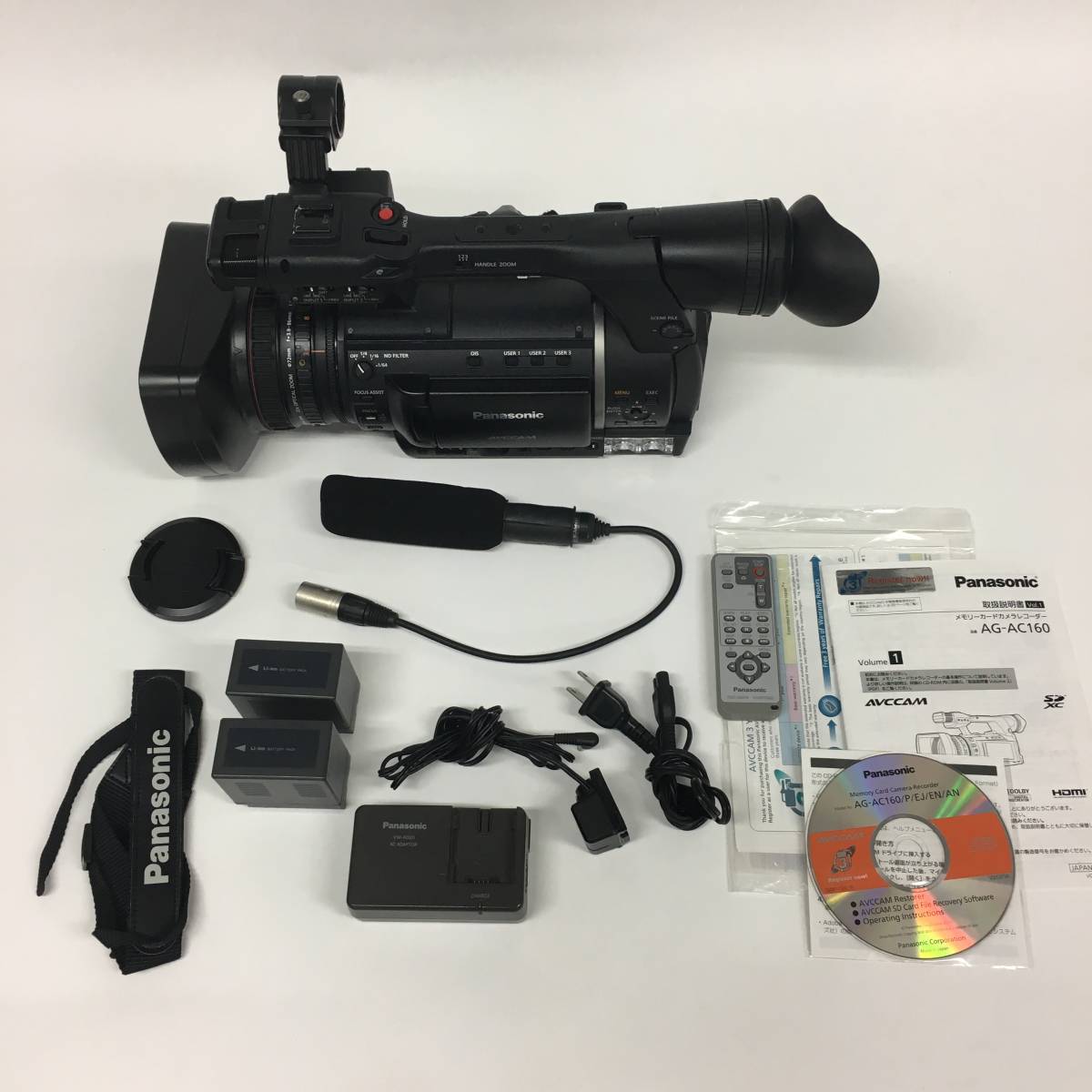 【HDカメラ】業務用 Panasonic メモリーカードカメラレコーダー AG-AC160 中古【パナソニック】