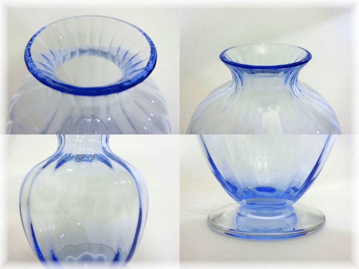 未使用品♪Baccarat・バカラ☆アクアレーユ フラワーベース ステンド