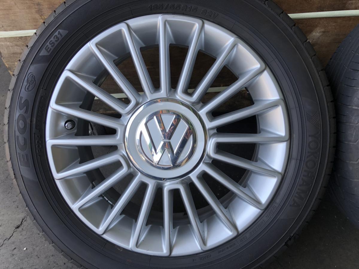 バリ山 VW UP フォルクスワーゲン アップ 純正 15インチ アルミ 185 