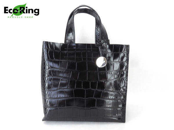 爆買い，新作登場 1円 レザー クロコ型押し トートバッグ ブラック AQ249(トートバッグ)｜売買されたオークション情報、yahooの商品情報をアーカイブ公開 - オークファン トートバッグ