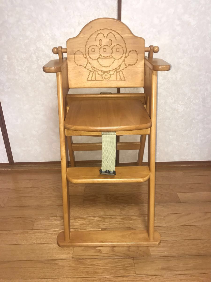 アンパンマン 木製 ベビーチェアー ハイチェアー 天然木 PINOCCHIO