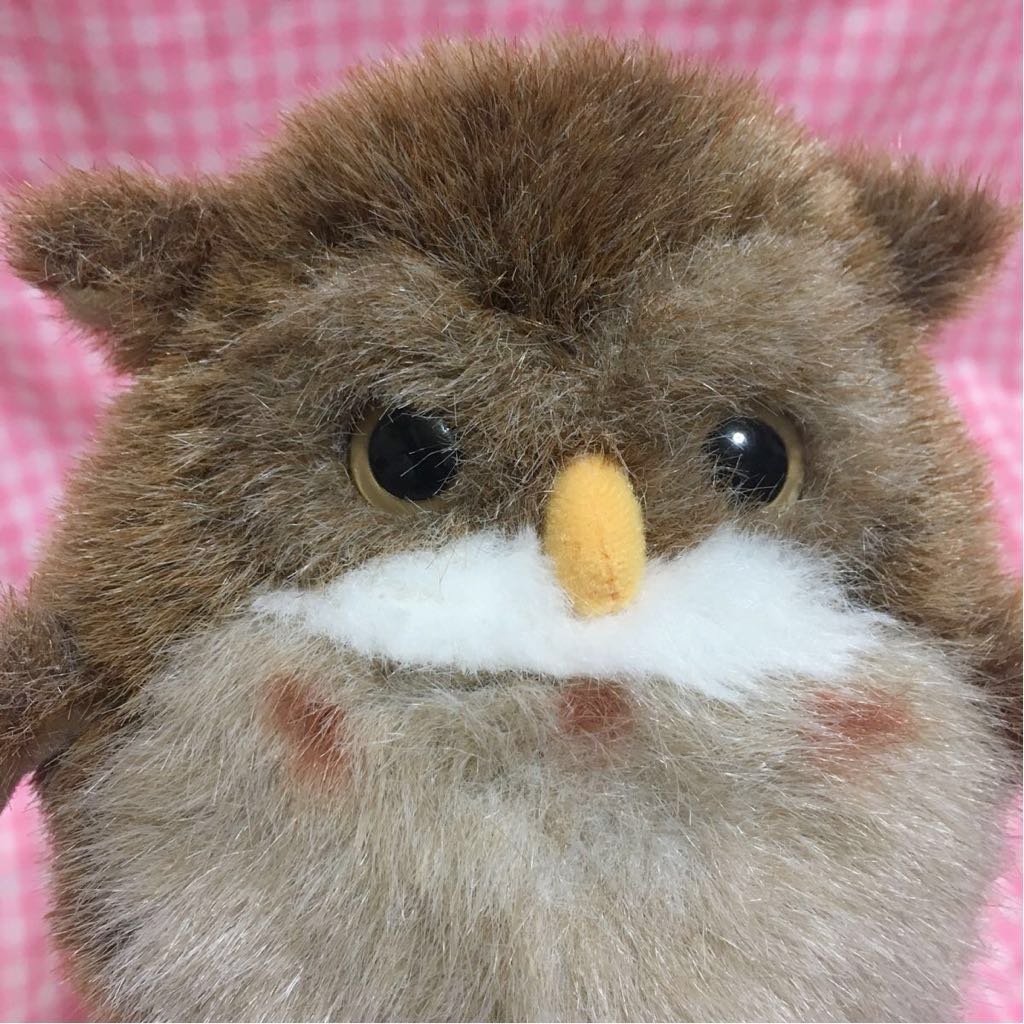 ALFA ミミズク ぬいぐるみ 16cm 泣き笛入り NATURE LAND 昭和 レトロ