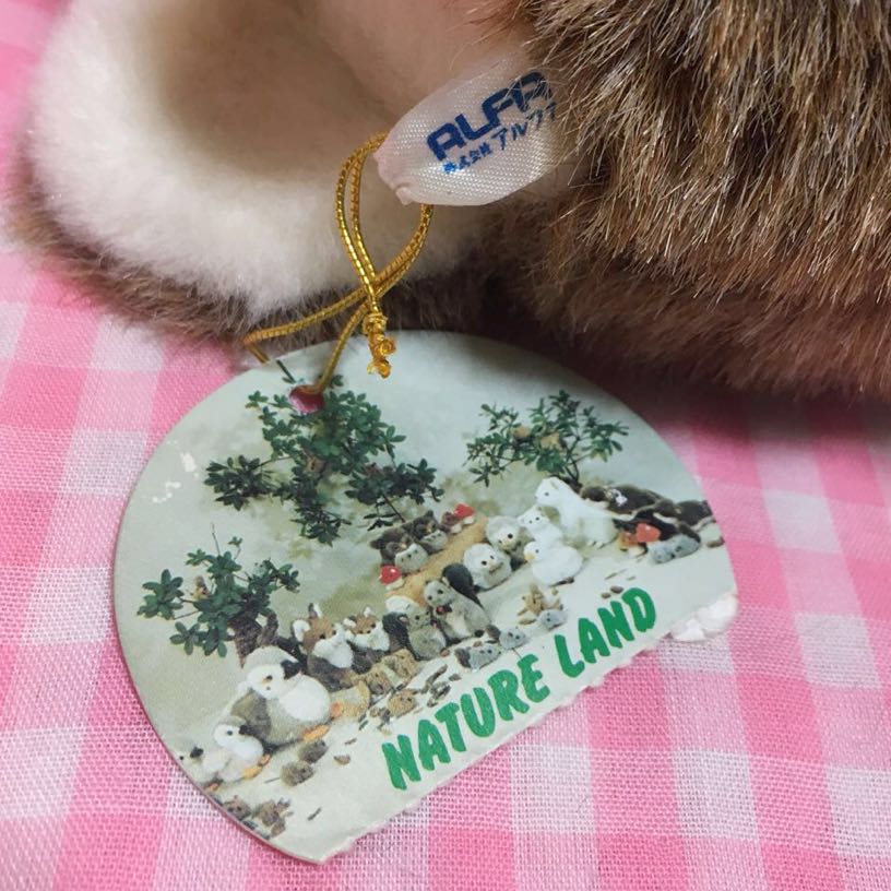 ALFA ミミズク ぬいぐるみ 16cm 泣き笛入り NATURE LAND 昭和 レトロ