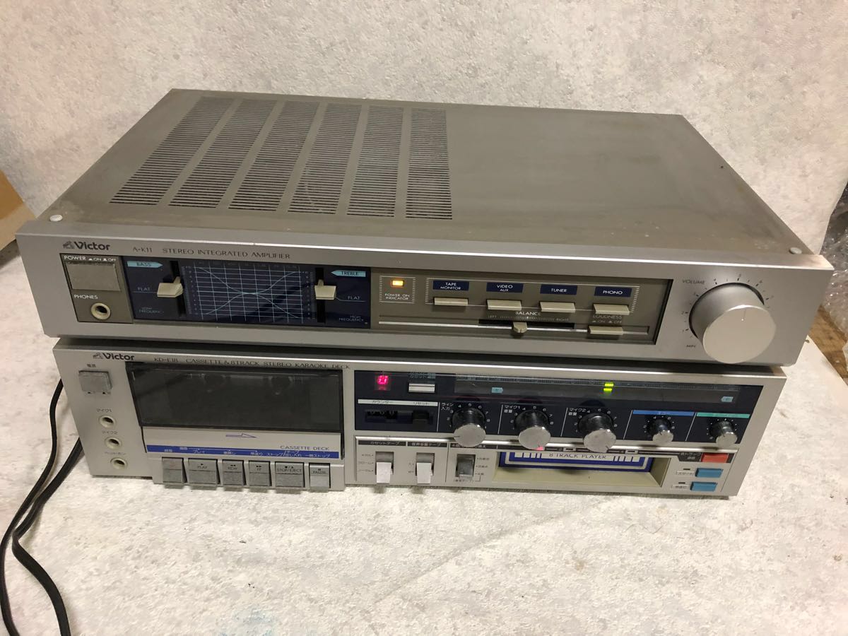 Victor/日本ビクター ダブルカセット＆8トラック カラオケ機器 KX-550