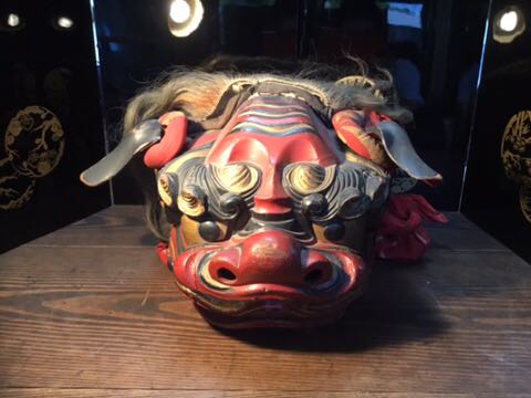 骨董品 獅子舞 時代物 アンティーク 獅子 骨董品 木彫り レトロ ⁄骨董