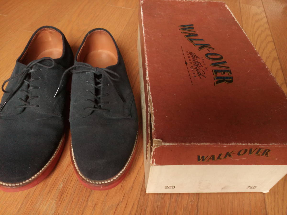 WALK-OVER ウォークオーバー USA製 DERBY ネイビーバックス スエード