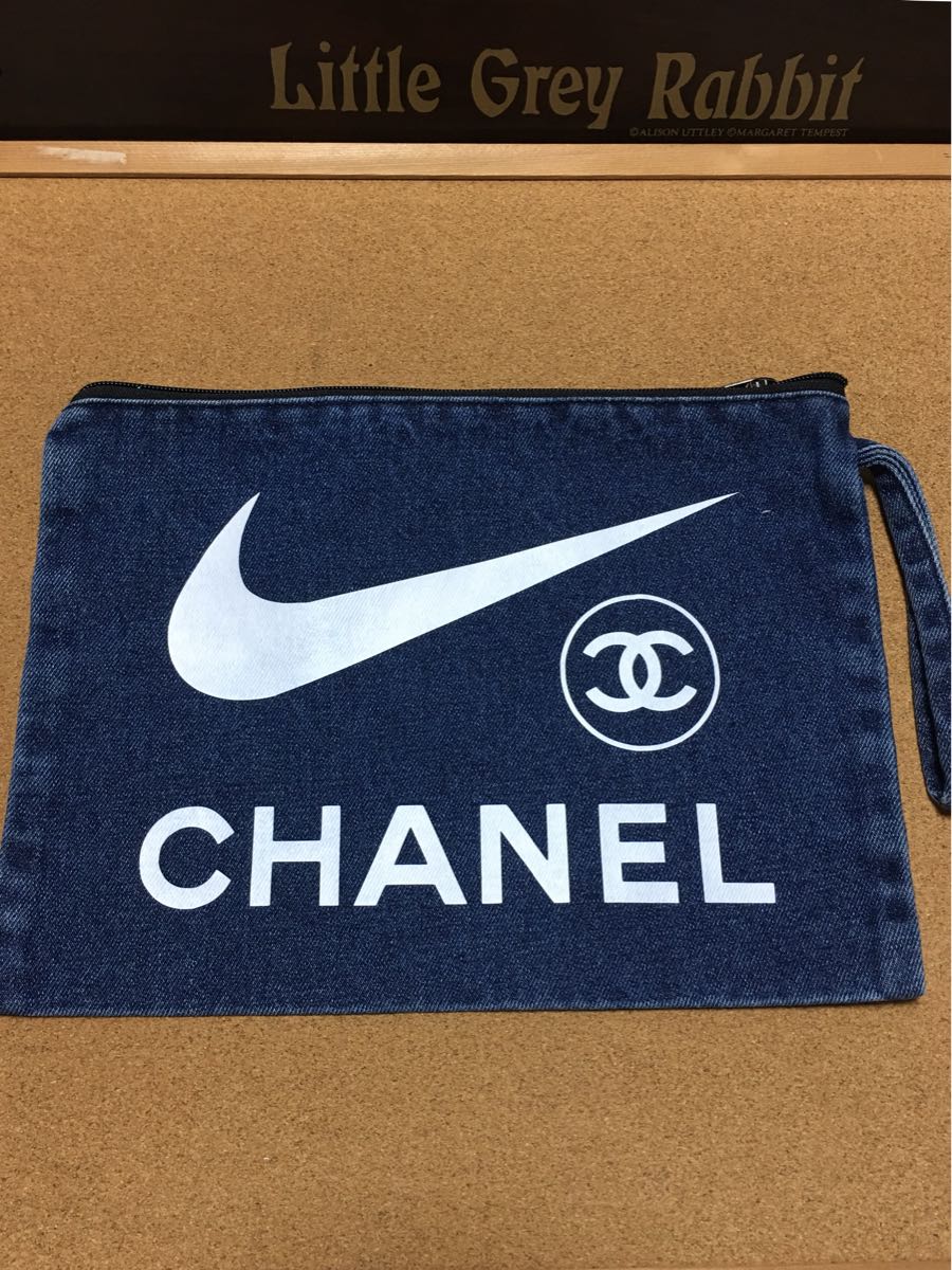未使用◆超美品◆シャネルナイキ◆デニムバッグ◆クラッチバッグポーチ◆超レア希少◆ユニセックス_1