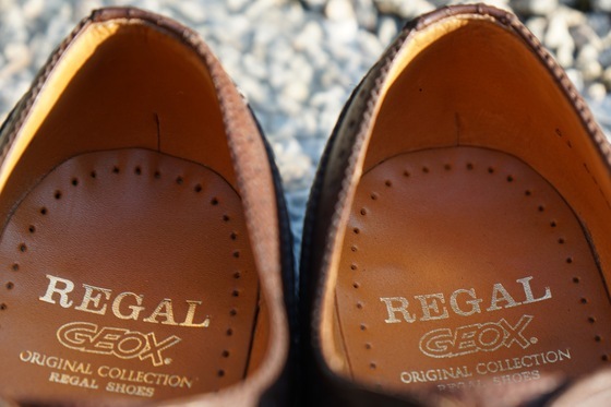 □廃盤 REGAL リーガル GEOX ウイングチップシューズ 25.5㎝ 茶系 送料