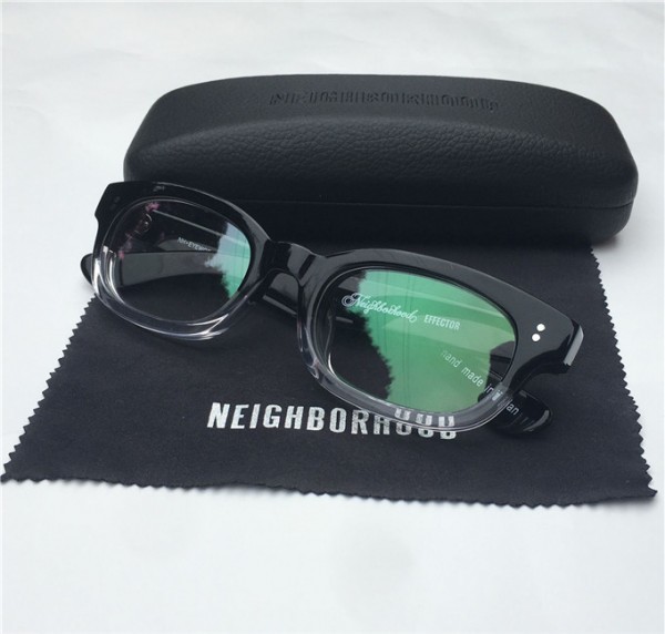 素敵*本物(新品同様）EFFECTOR×NEIGHBORHOOD エフェクター ネイバーフッド TRAMP　眼鏡 伊達メガネ フレーム/白　度なし