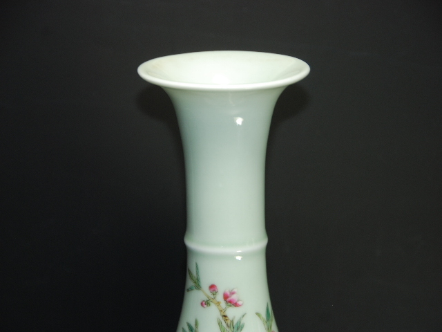 中国美術 色絵 花鳥模様 花瓶 高さ17.7cm DT402 中国美術 色絵 花鳥模様 花瓶 高さ17.7cm 中国 色絵 花鳥花瓶 DT402