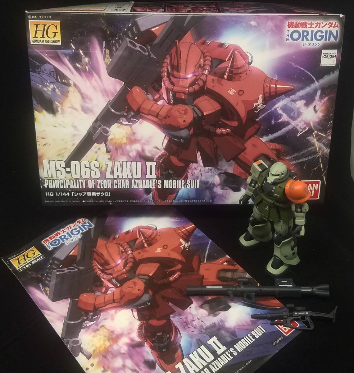 THE ORIGIN版「ザクII」塗装済み完成品！ 塗装済み完成品 HG シャア