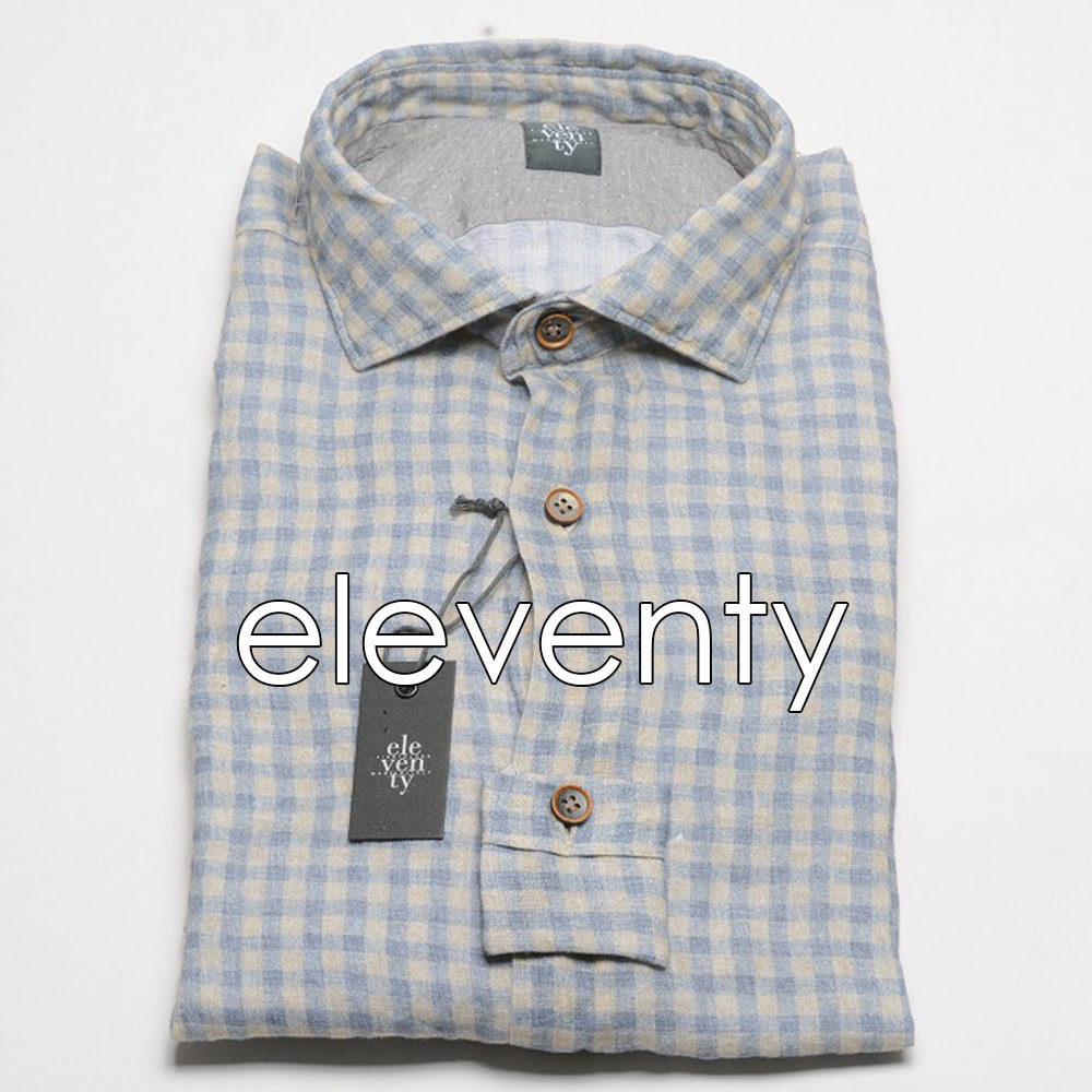  2.2万 eleventy 41 16 長袖 シャツ メンズ 春夏 リネン 麻100％ チェック 柄 サイズ L イタリア製 イレブンティ 295011(Lサイズ)｜売買されたオークション情報、yahooの商品情報をアーカイブ公開 - オー 男性用