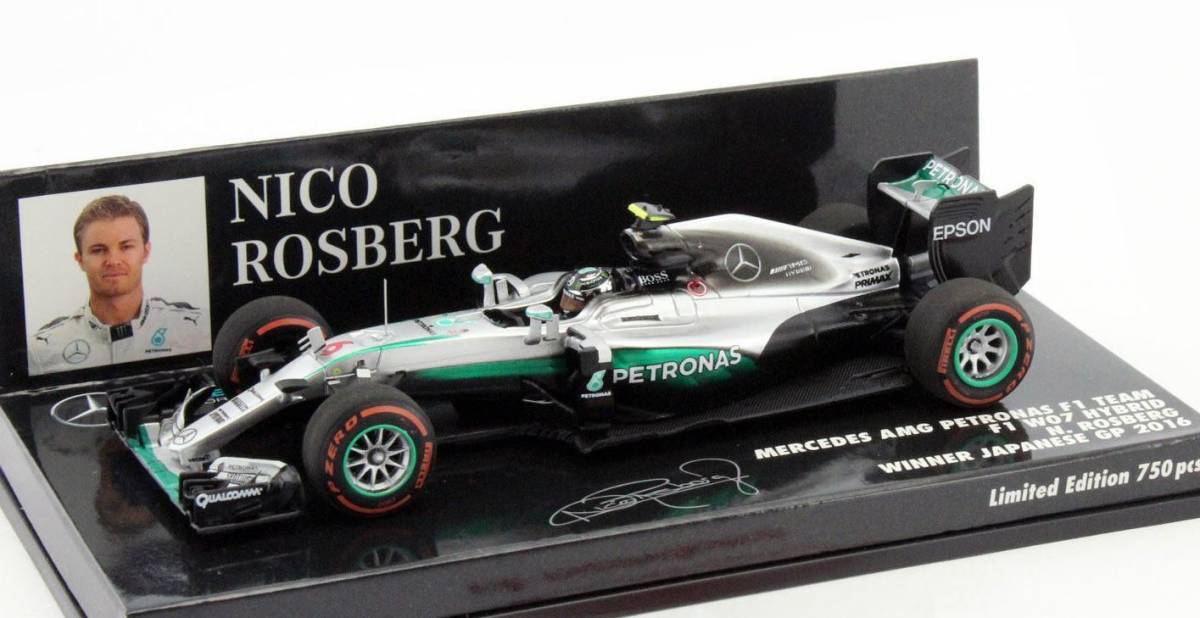 ミニチャンプス1/43 ニコ・ロズベルグ 2016日本GP優勝 Minichamps 1/43 メルセデスAMG F1 ニコ・ロズベルグ 日本GP 2016