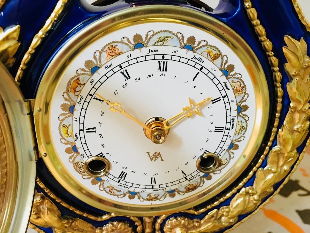 西ドイツ製 ドイツ製 HAC バルコニー型 装飾時打ち置き時計 振り子