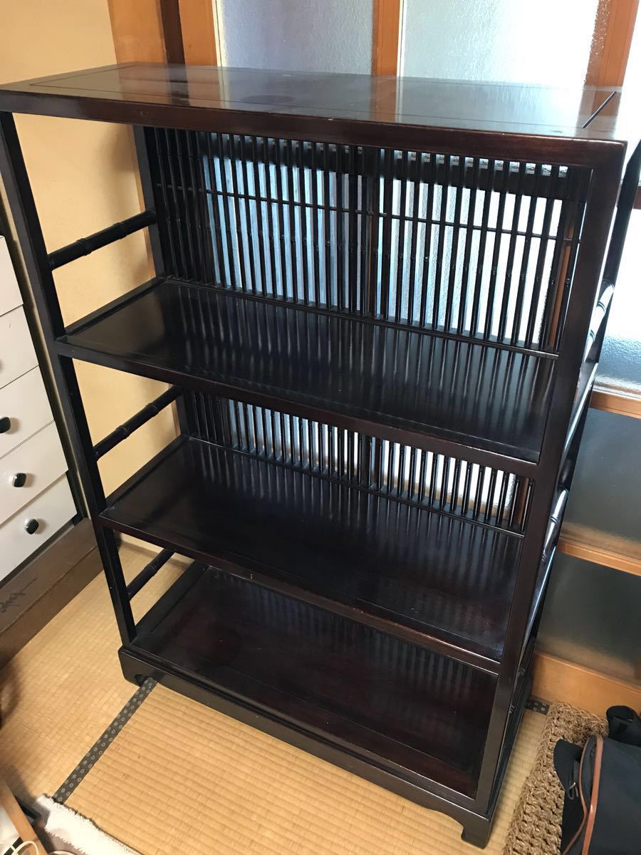 蔵出し品 唐木 茶箪笥 飾り棚 紫檀 花梨 箪笥 骨董 古美術 象牙 翡翠