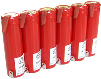 ◆[新品]自作用ニッカド単３ｘ６本[ハンダタブ付き/ネコポス可]_1