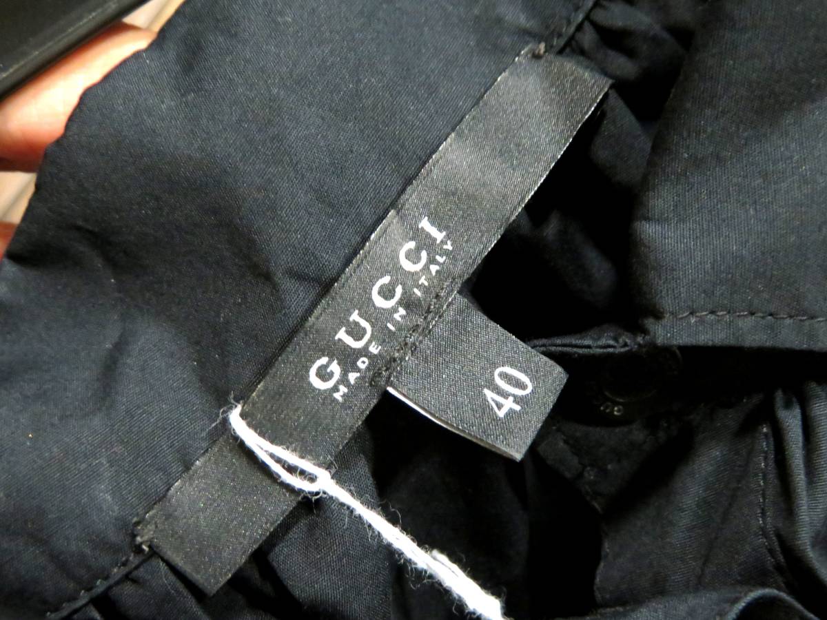 お買い得,お得 美品 GUCCI グッチ ブラウス プルオーバー シャツ ブラック 40