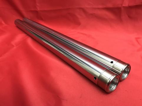 新品 ゼファー1100 インナーチューブ43π 640mm ２本　STD/フロントフォーク 92-06リプロ ZR1100 43MM フォーク リプロ パイプ　メッキ 銀